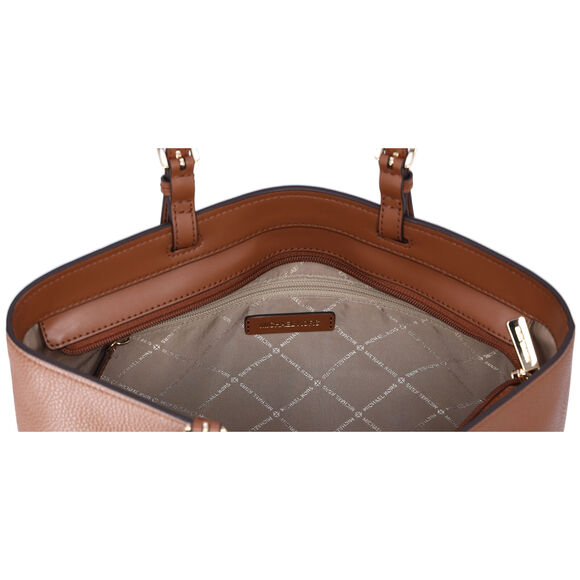 Michael Kors Jet Set Travel Medium Vegan Leather Double Pocket Tote Luggage - Picture 4 of 4